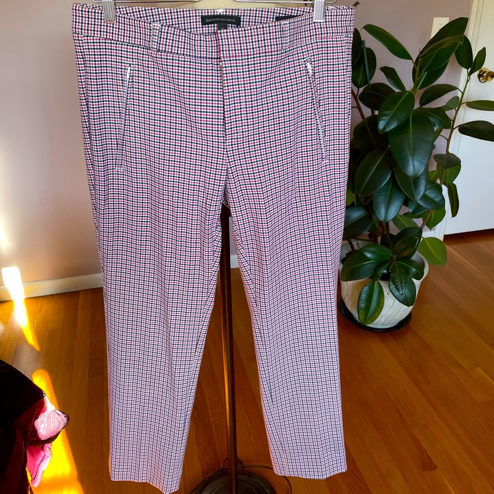 Banana Republic Sloan gingam pants